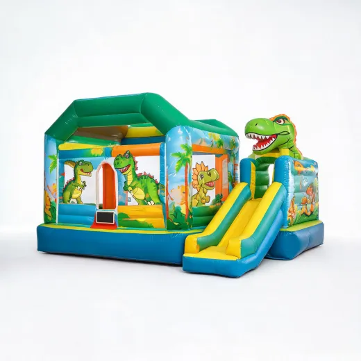 Inflatable dinosaur play center